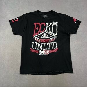 Ecko Unlimited Black Graphic T-Shirt for Men